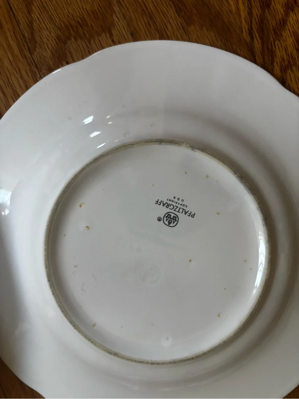 Classic White Floral Ceramic Dinner Plates - Set of 4